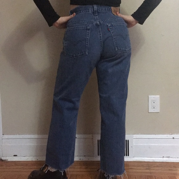 Levi’s Wide Leg Dark Blue Denim Jeans - Picture 14 of 14